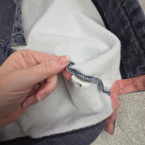 Fat Face The Airlie Denim Quarter Zip Pullover Blue Men's S Preppy Warm - Picture 6 of 8